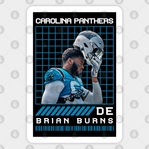 BRIAN BURNS - DE - CAROLINA PANTHERS Magnet by Mudahan Muncul 2022